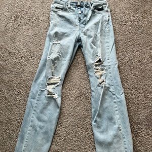 High rise, straight leg jeans